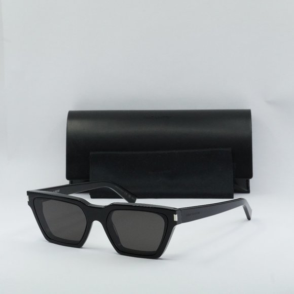FINAL PRICE NEW SAINT LAURENT SL633 CALISTA 001 BLACK CAT EYE SUNGLASSES - Picture 3 of 15